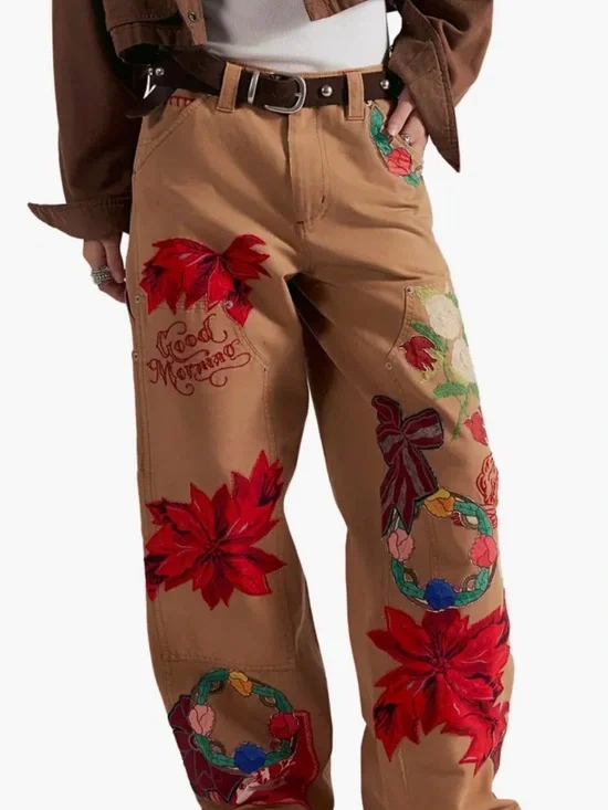 50% OFF IN LIVE! We the Free Bright Time Embroidered Wide Leg NWT Retail $298 - Picture 3 of 8